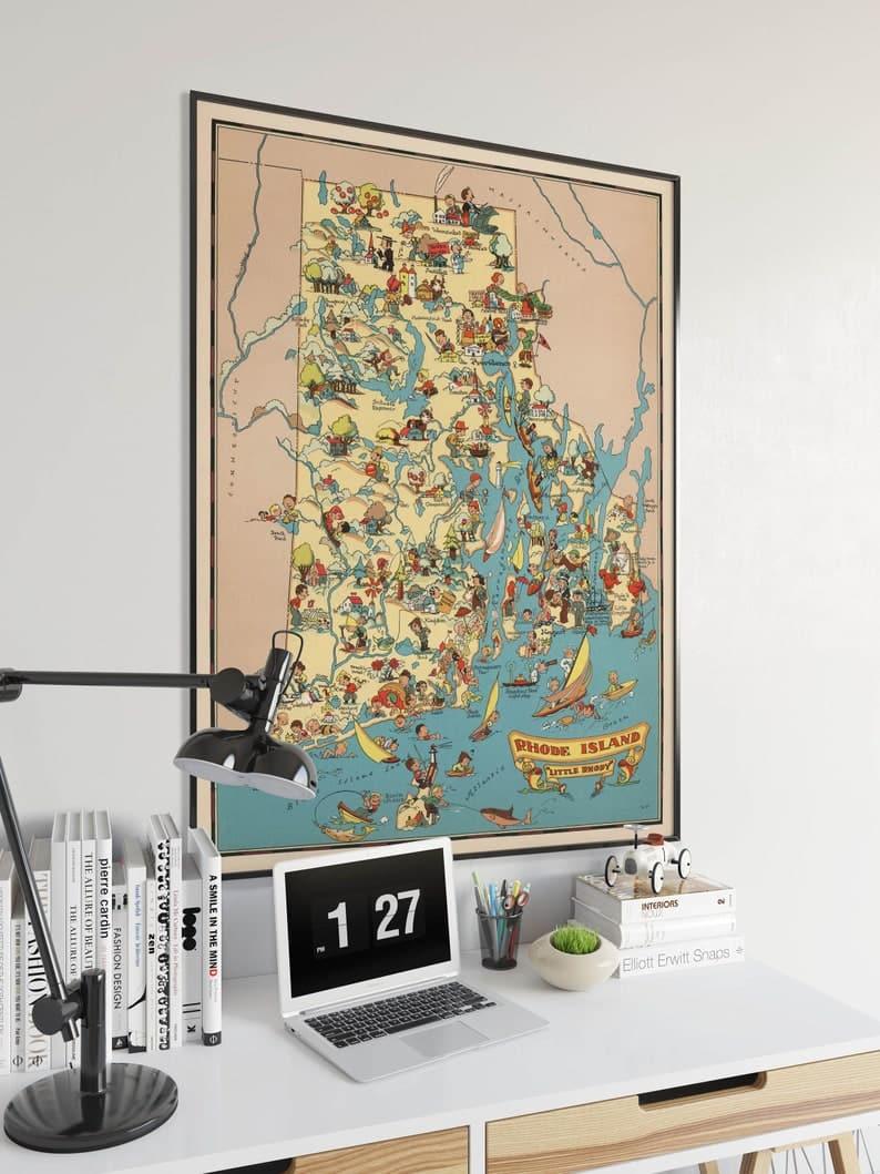 Rhode Island Map Print| Fine Art Prints Rhode Island Map Print| Fine Art Prints Rhode Island Map Print| Fine Art Prints 
