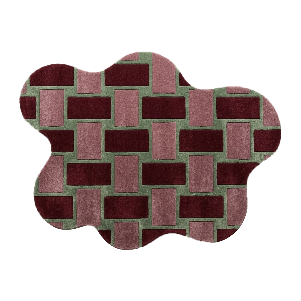 Rose Brick Cloud Hand Tufted Wool Rug 