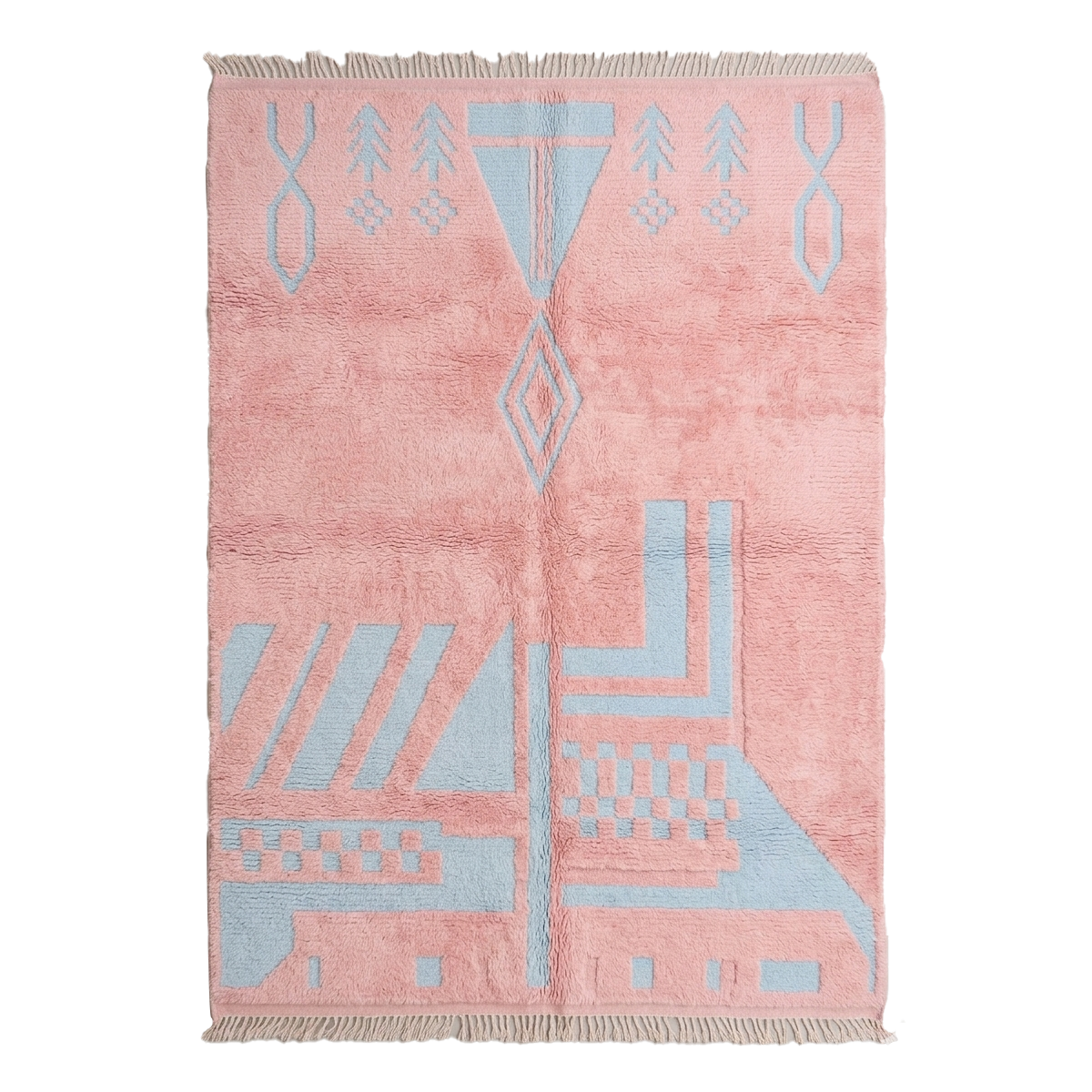 Rose Quartz Abstract Hand Knotted Rug