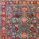 Roses and Lilies Hand Knotted Area Rug