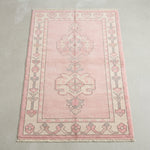 Rosewater Oushak Hand Knotted Rug — pink, cream, rose traditional rug by Maia Homes