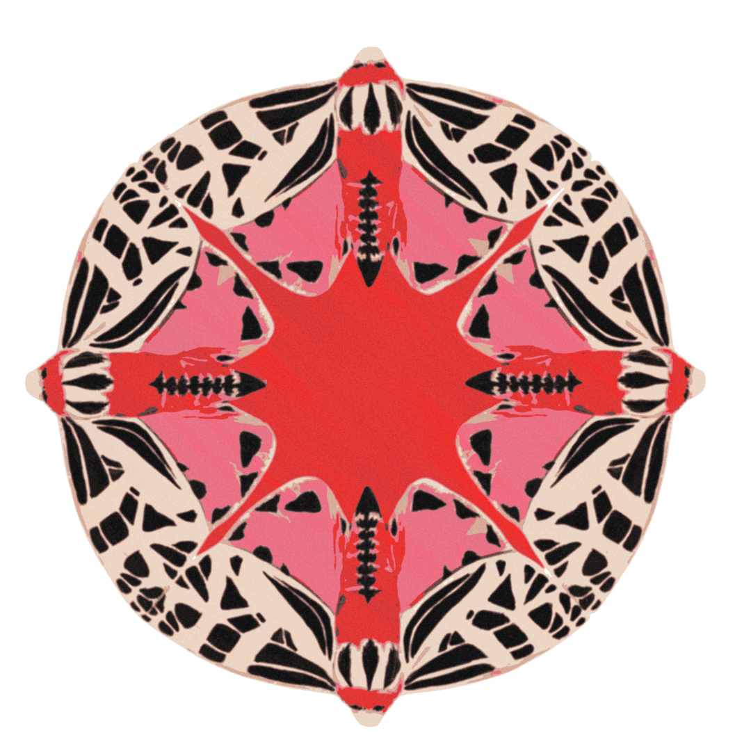Round Abstract Butterfly Hand Tufted Rug - Red" - Infuse your space with vibrant energy using this captivating hand-tufted rug. Featuring abstract butterfly motifs in bold red hues, it adds a sense of dynamism and creativity to any room. Meticulously crafted, this round rug serves as a striking focal point, inviting admiration and conversation. Perfect for those seeking to inject a pop of color and personality into their decor, it exudes warmth and charm while showcasing artistic flair.