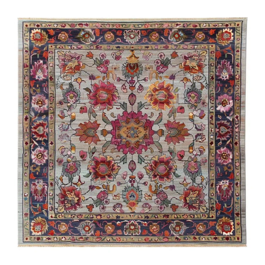 Royal Flower Tapestry Hand Knotted Area Rug, a luxurious addition to any space that exudes elegance and sophistication. Featuring exquisite floral motifs and intricate craftsmanship, this rug transforms your home into a regal sanctuary.