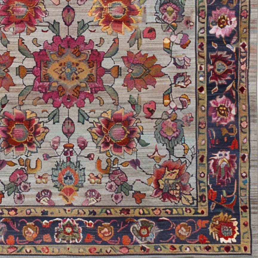 Royal Flower Tapestry Hand Knotted Area Rug