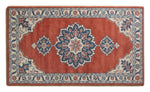 Rust Persian Crown Hand Tufted Runner Rug shown flat on a white background
