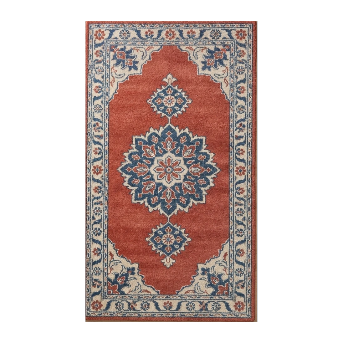 Rust Persian Crown Hand Tufted Runner Rug