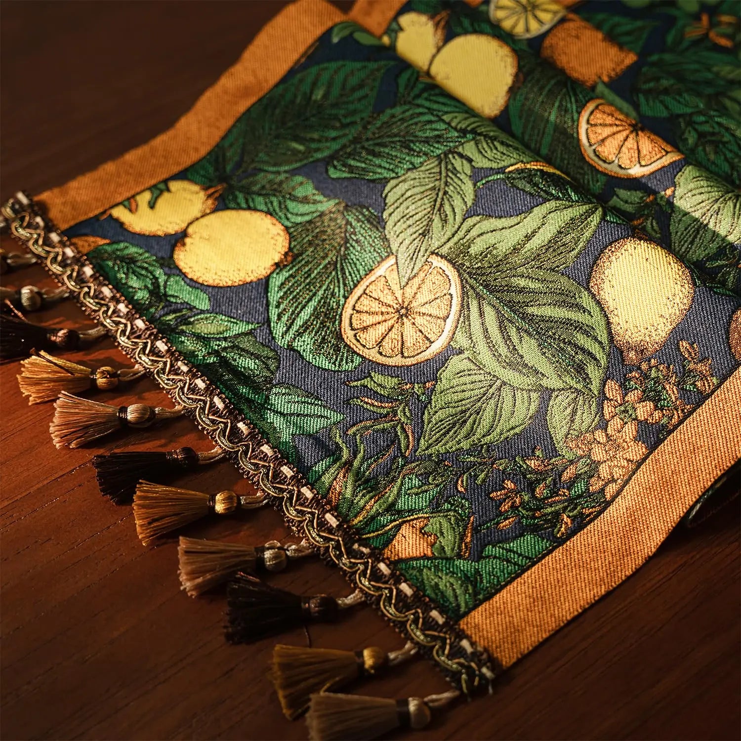 Farmhouse Lemon Floral Table Runner
