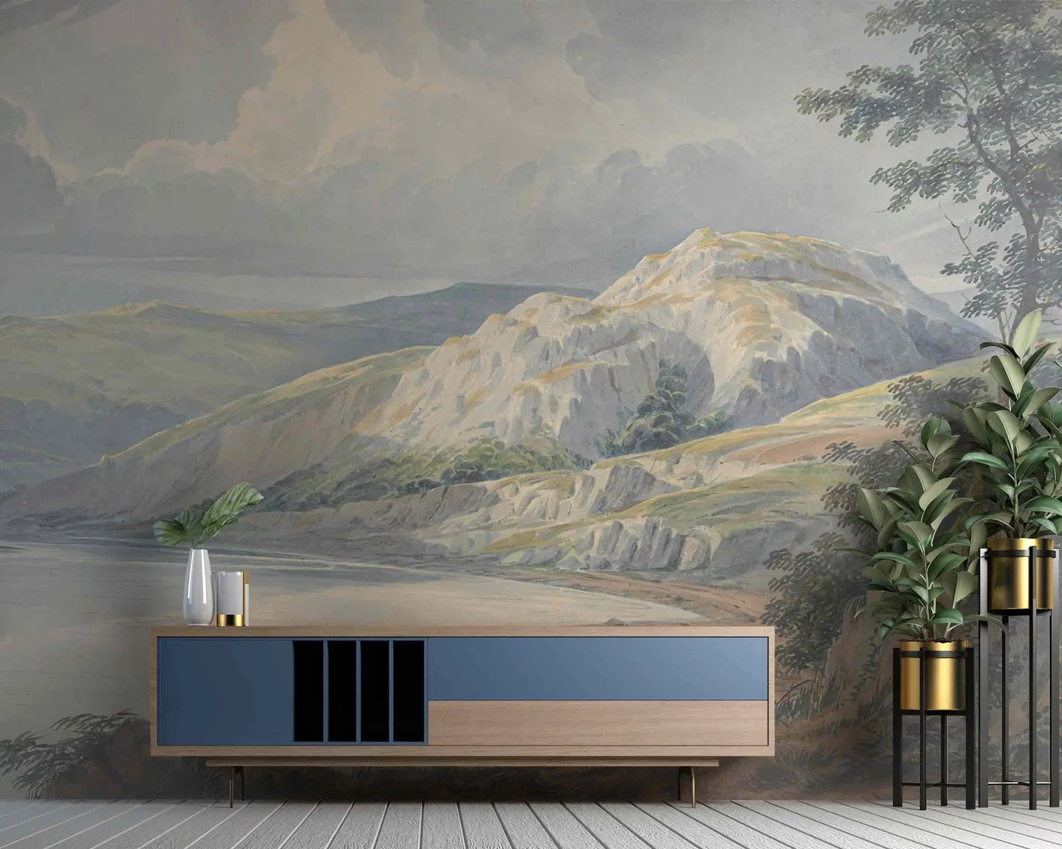 Mountain Valley Panorama Mural