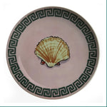 Poseidon's Journey Pink Scallop Shell Decorative Ceramic Plate