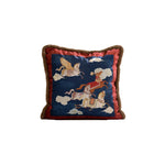 Celestial Steed Velvet Chinoiserie Horse Throw Pillow Cover