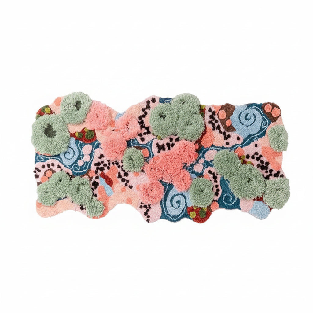 Coral Garden Hand-Tufted Pink Area Rug