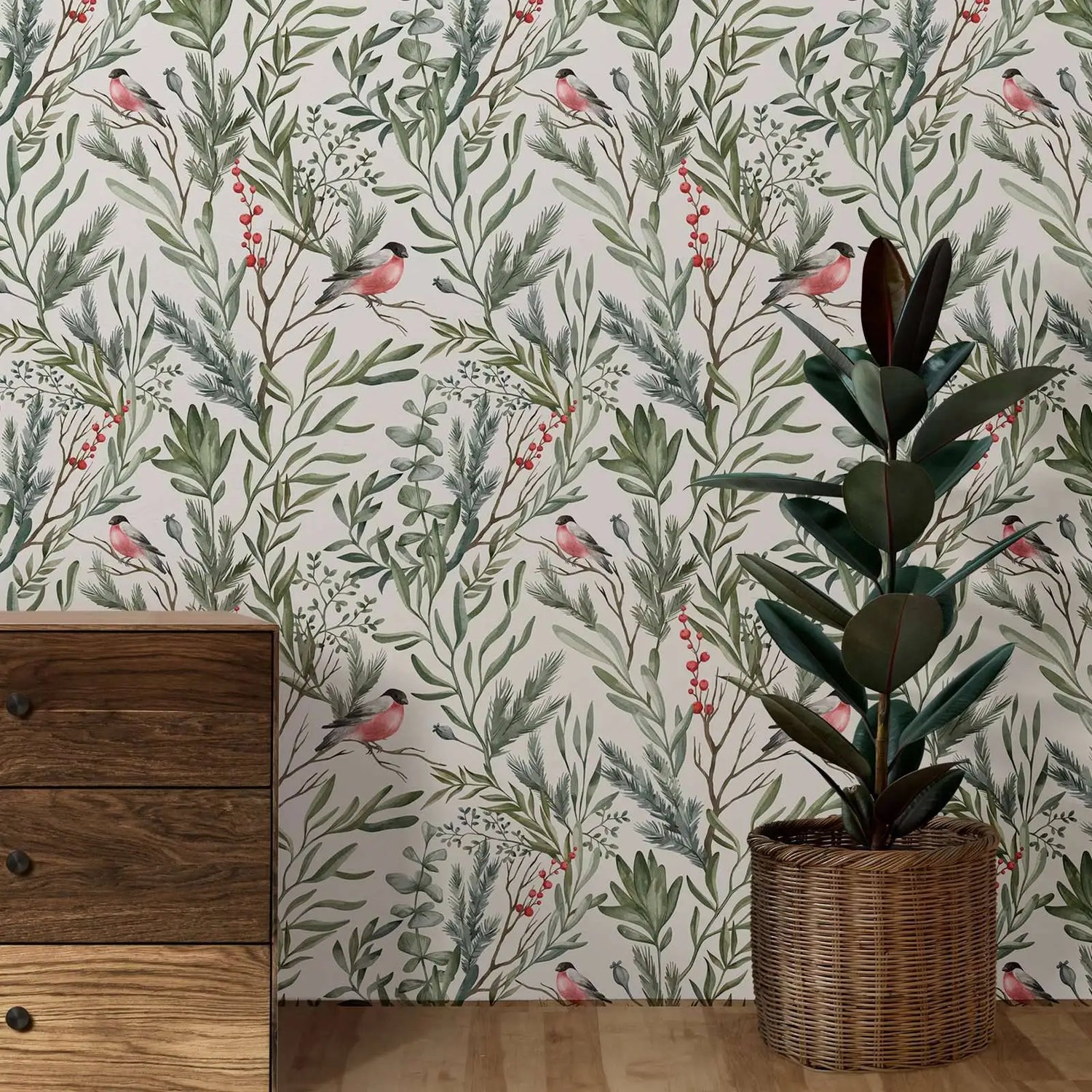 Winter Botanical Wallpaper
