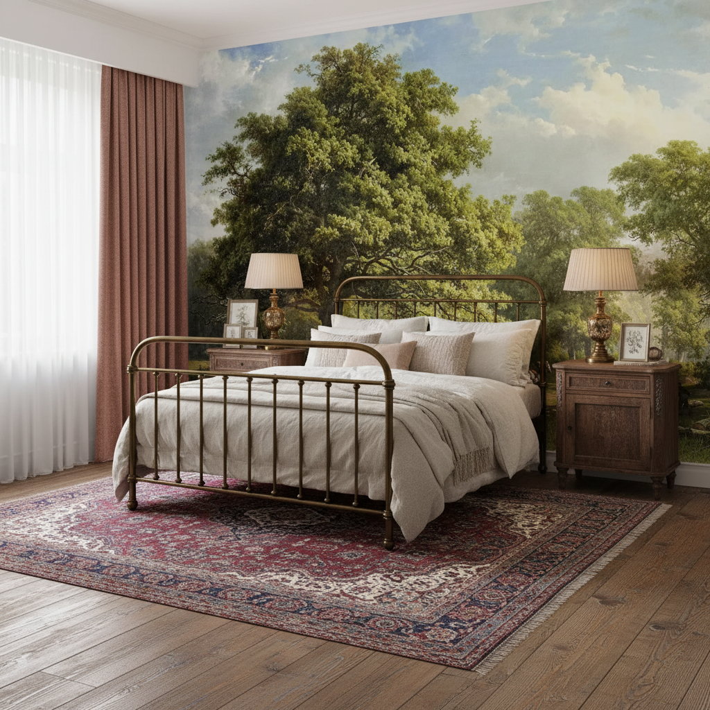 Green Tree Scenery Mural