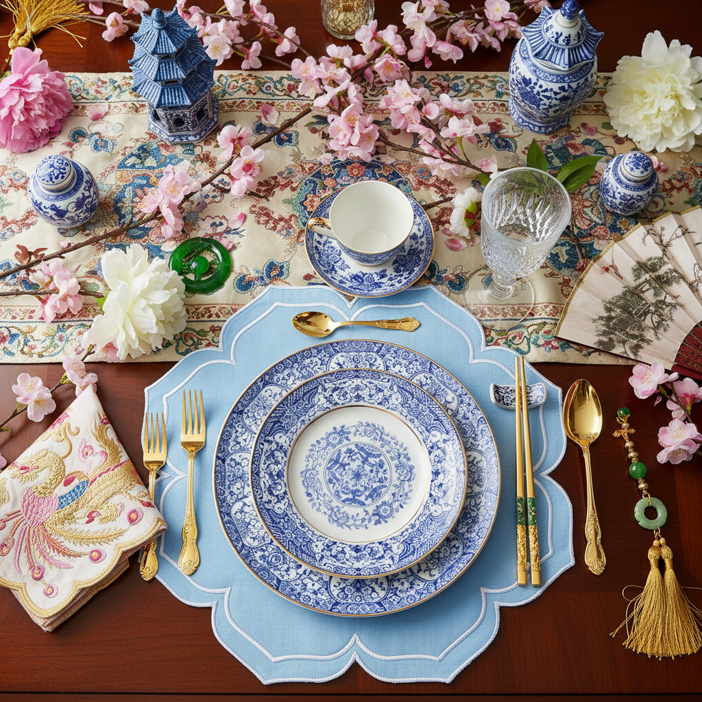 Chic Royal Blue Placemat Set of 4