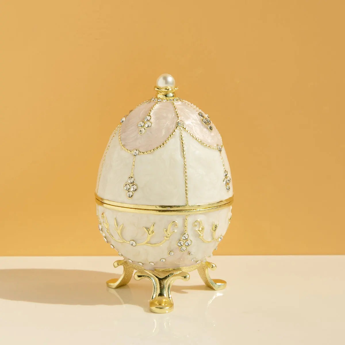 Ornate Enameled Easter Egg Jewelry Box