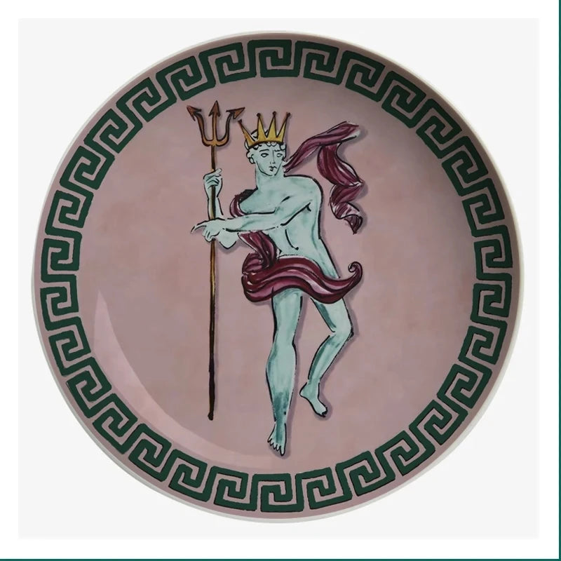 Poseidon's Journey Pink Poseidon Decorative Ceramic Plate