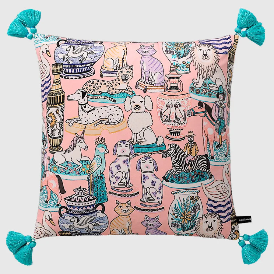 Whimsical Grandeur Menagerie Cushion Cover