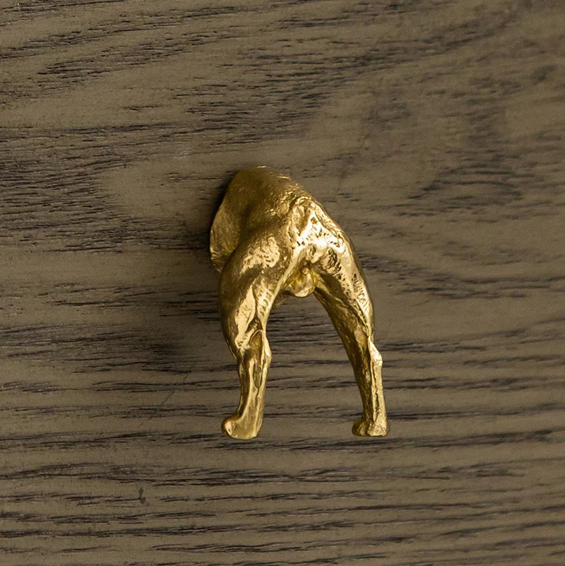 Brass Animal Bulldog Inspired Cabinet Door Knobs