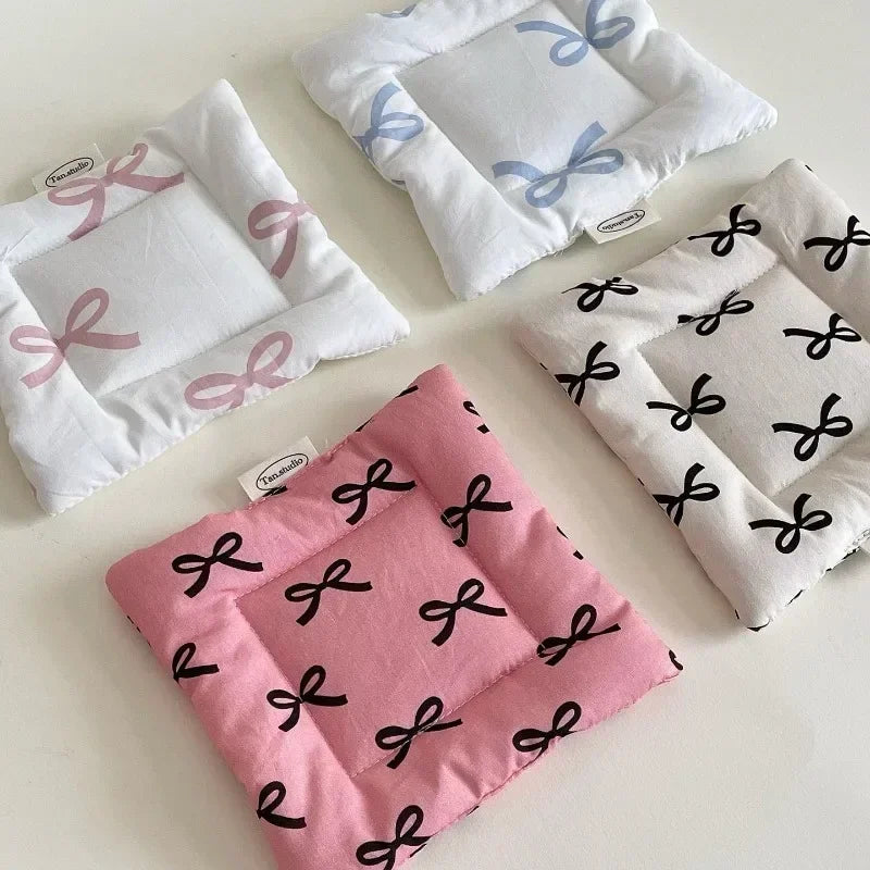 Feminine Bow Cotton Coaster