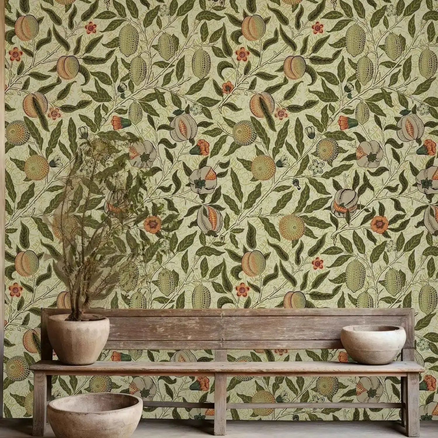 Vintage Tangerine Fruit Wallpaper