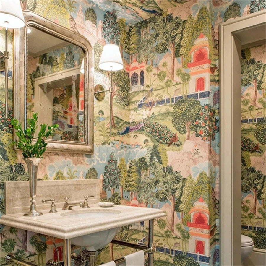 Southeast Asian Peacock Paradise Mural