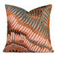 The Atlas Mountains Jacquard Throw Pillow Cover 18" x 18" Orange