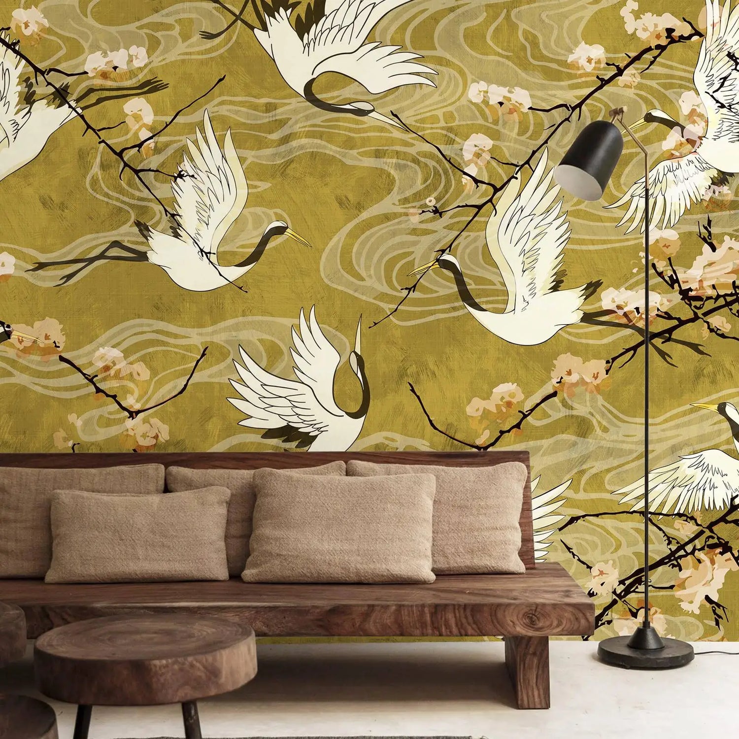 Cranes In Bloom Mural