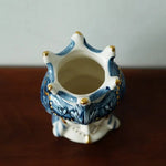 Sicilian Lady Blue & White Hand-Painted Ceramic Head Vase