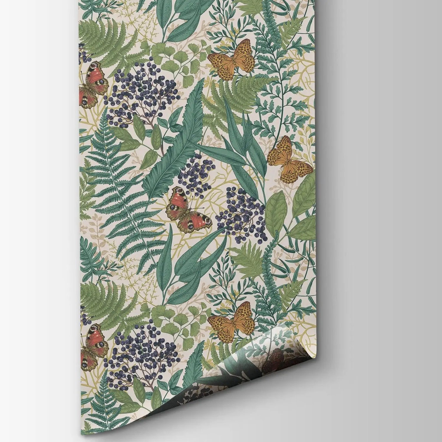 Botanical Butterfly Greenery Wallpaper