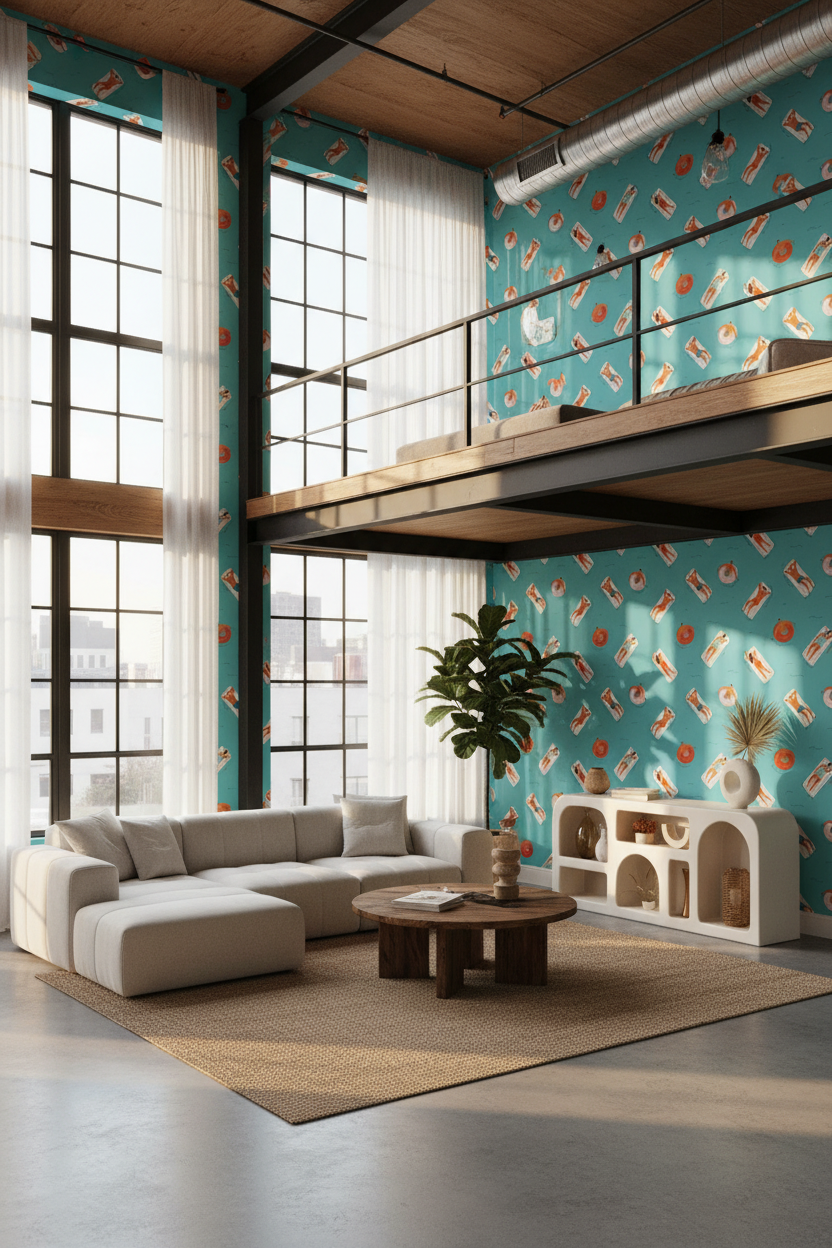 Blue Swimming Pool Mural