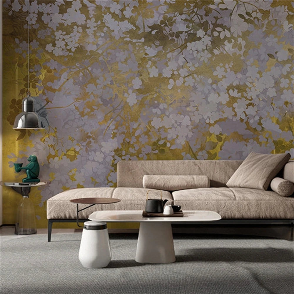 Gold Foil Abstract Mural