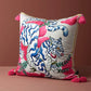  Add a touch of artistic flair to your decor with this hand-drawn Chinoiserie animal inspired pillow cover, adorned with charming tassels. Featuring whimsical animal motifs reminiscent of traditional Eastern art, this cover brings a unique and creative touch to any sofa or bed. Elevate your space with this delightful blend of artistic expression and decorative charm.