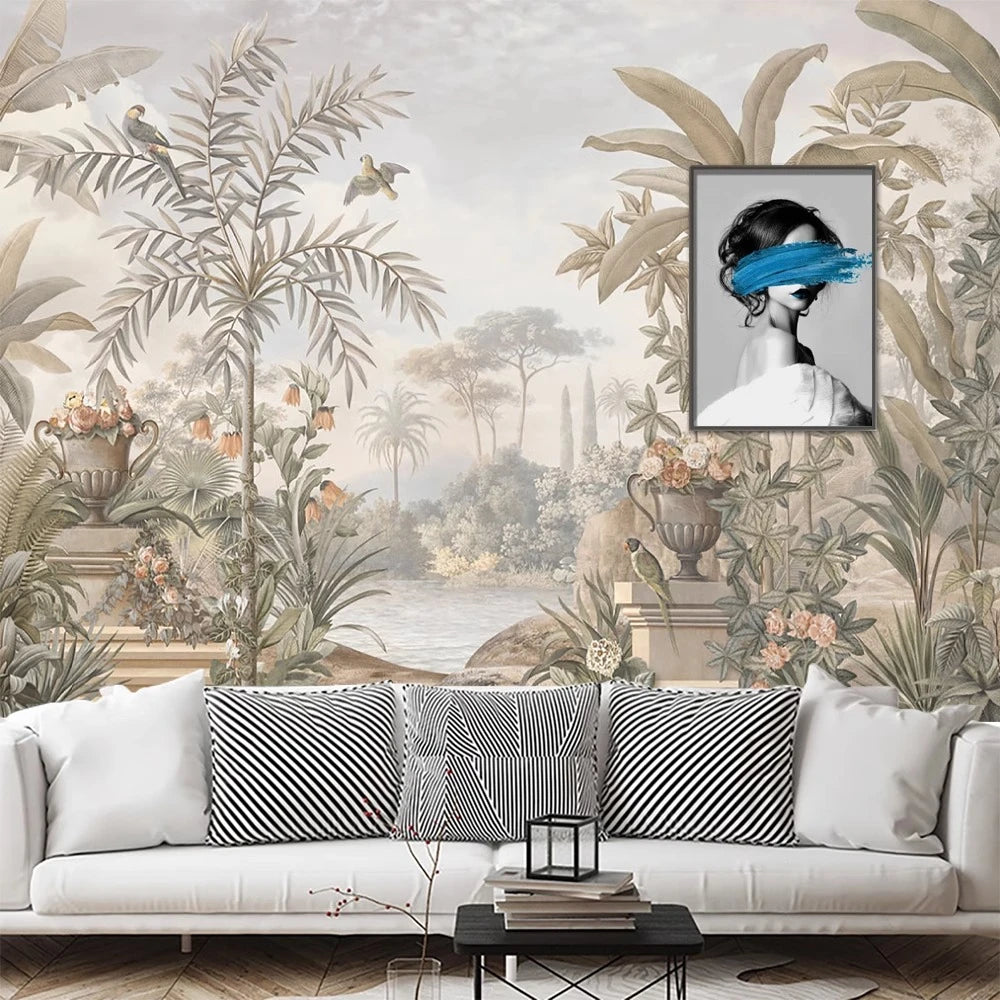 Banana Leaf Tropical Mural