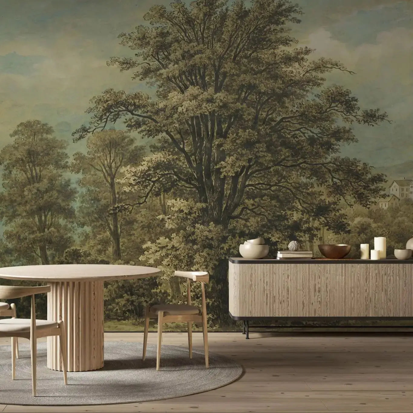 Rural Countryside Tree Landscape Mural