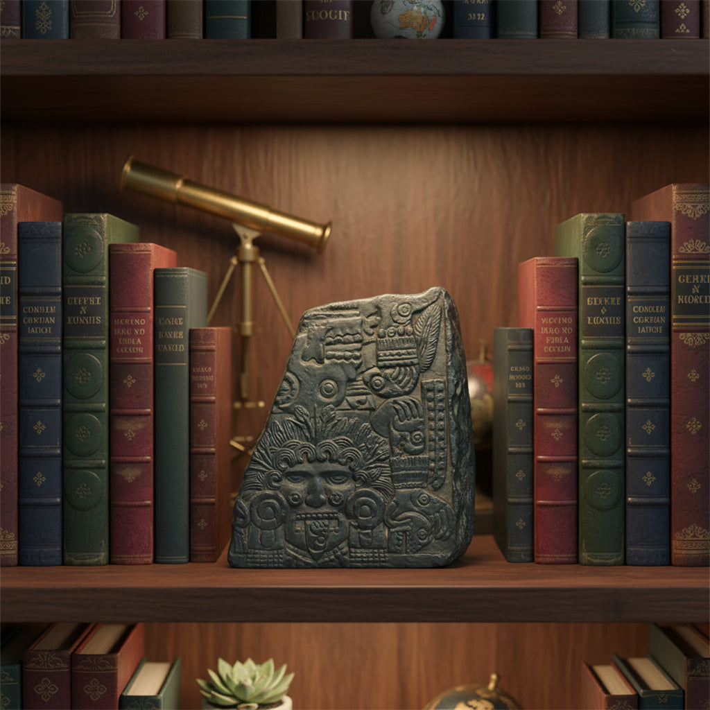 Mayan Culture Relief Bookend — Museum Replica