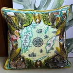 Tropics and the Sea Velvet Throw Pillow Cover