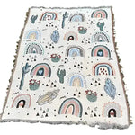 Abstract Face Pattern Throw Blanket - MAIA HOMES