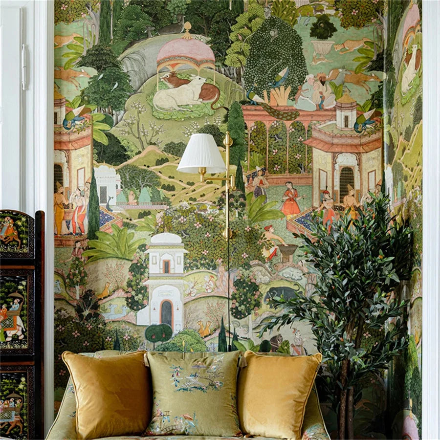 Southeast Asian Peacock Paradise Mural