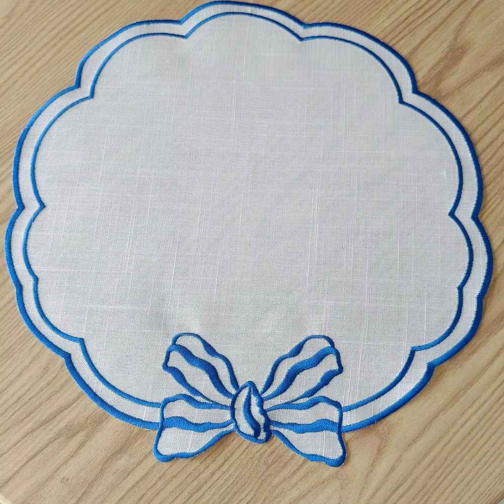 Cottage Blue Bow Placemat