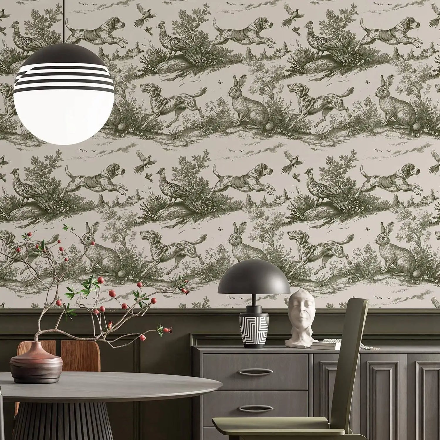 Country Hunt Woodland Mural