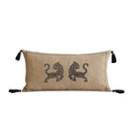 Tiger Empress Velvet Embroidered Throw Pillow Cover