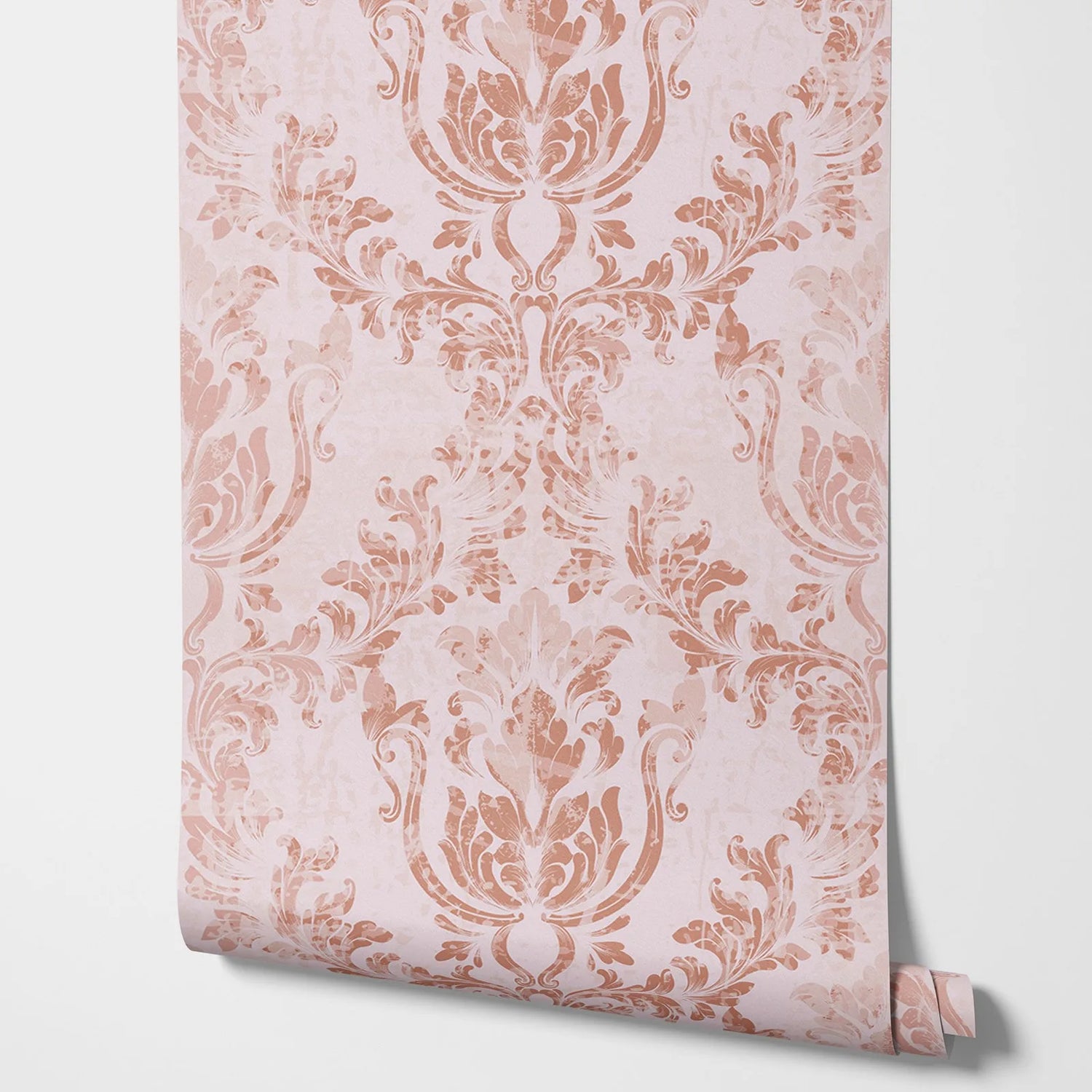 Vintage Pink Floral Wallpaper