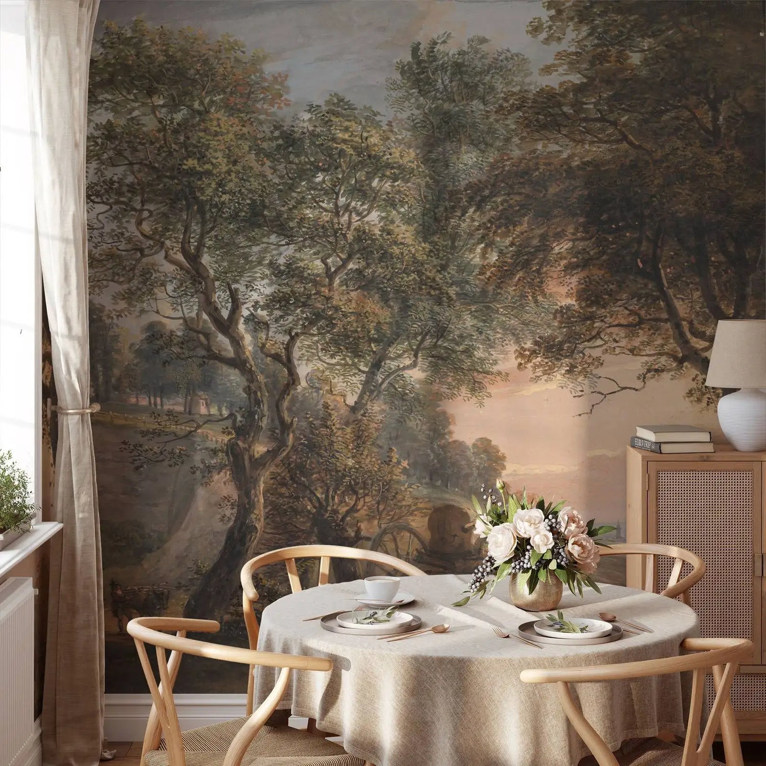 Pastoral Cows Landscape Mural
