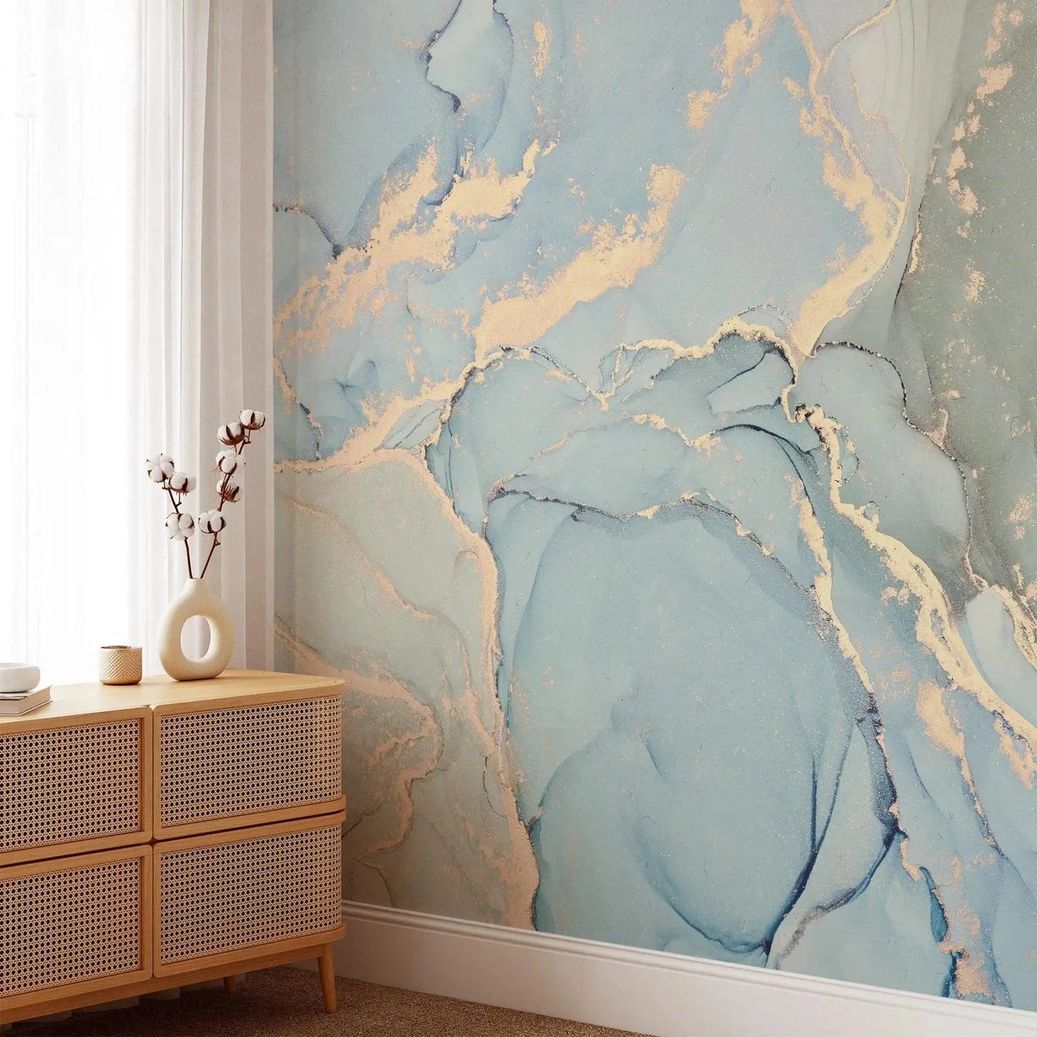 Mint Marble Mural