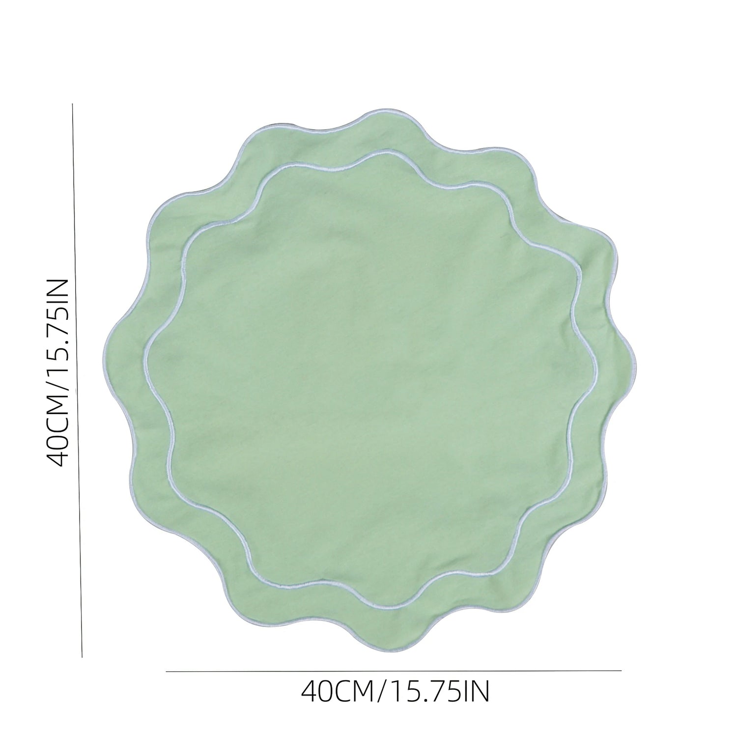 Sage Green Ethereal Petal Edge Placemat