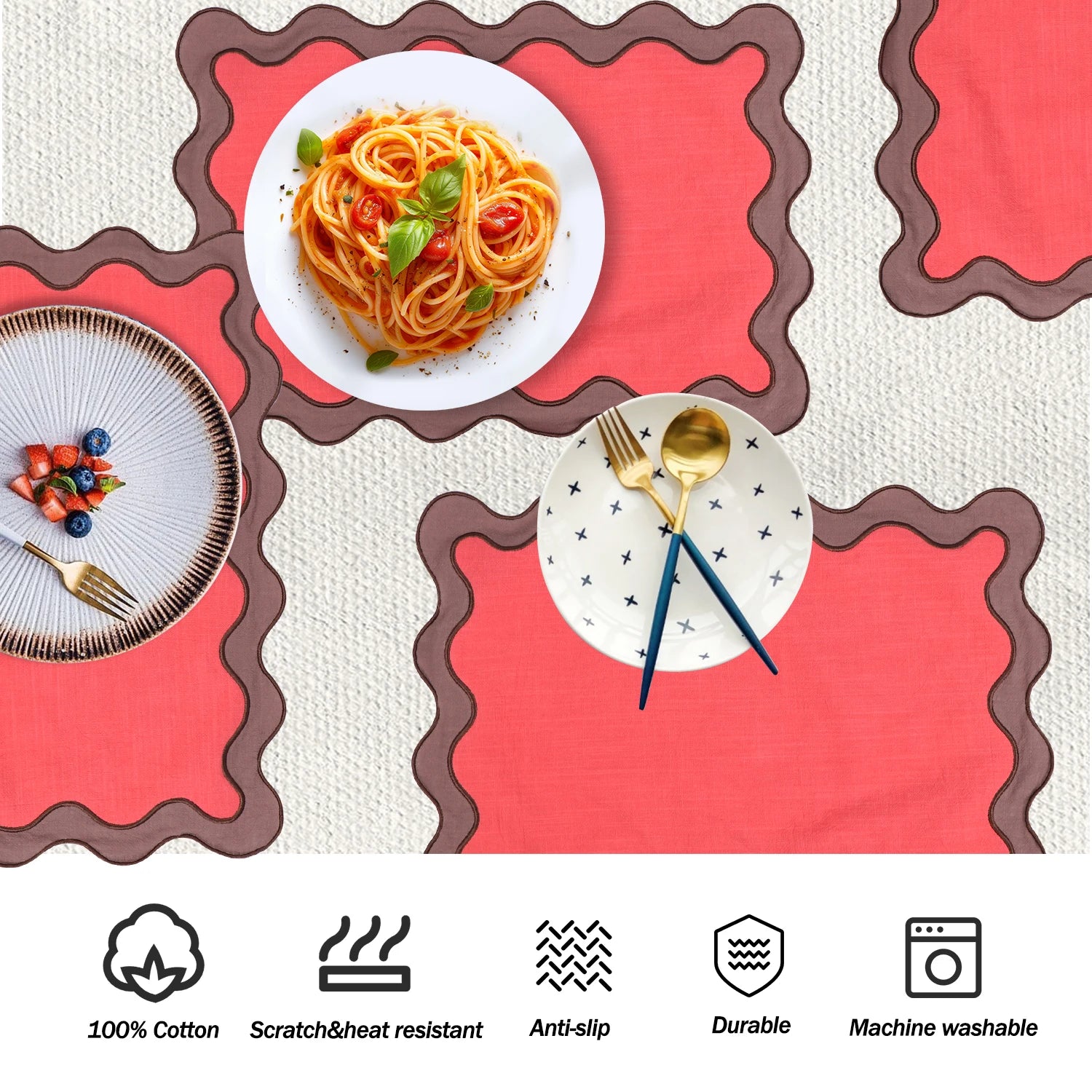 Wine-Trim Luxe Dining Placemat