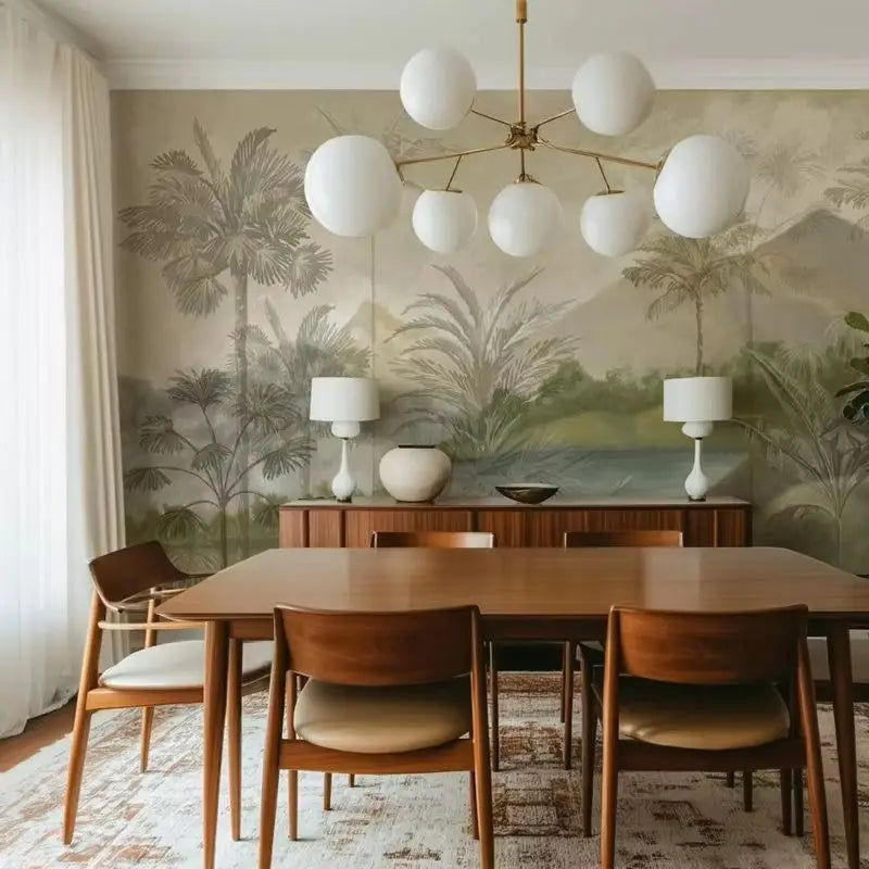Mountains and Palms Landscape Mural