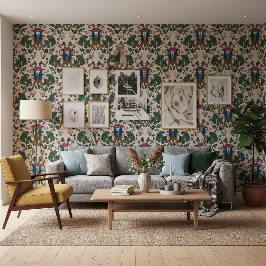 Vintage Floral Garden Wallpaper