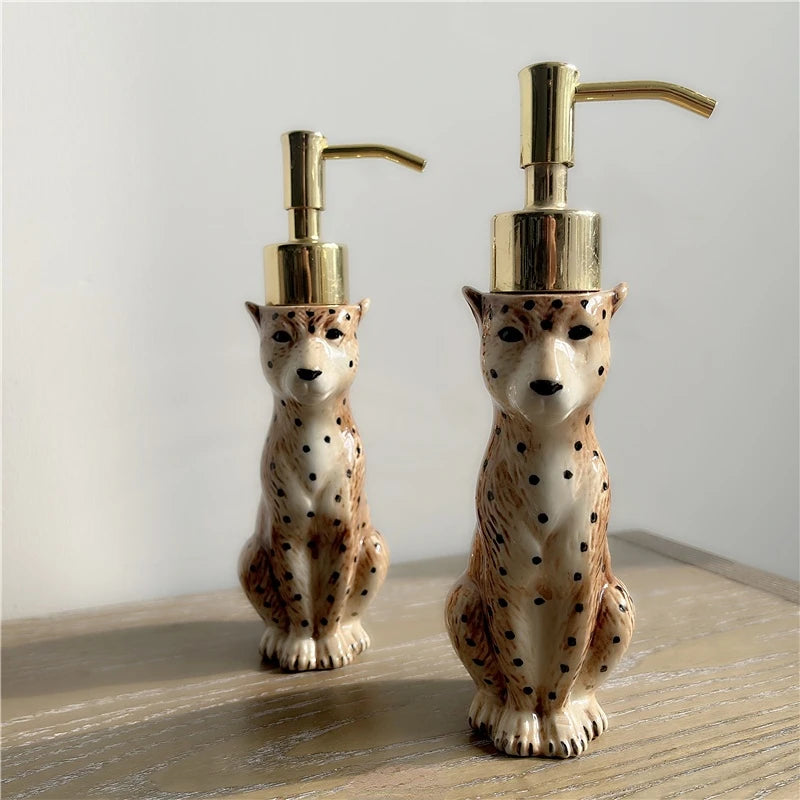 Leopard Ceramic Lotion Bottle