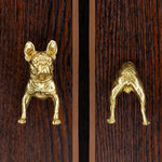 Brass Animal Bulldog Inspired Cabinet Door Knobs